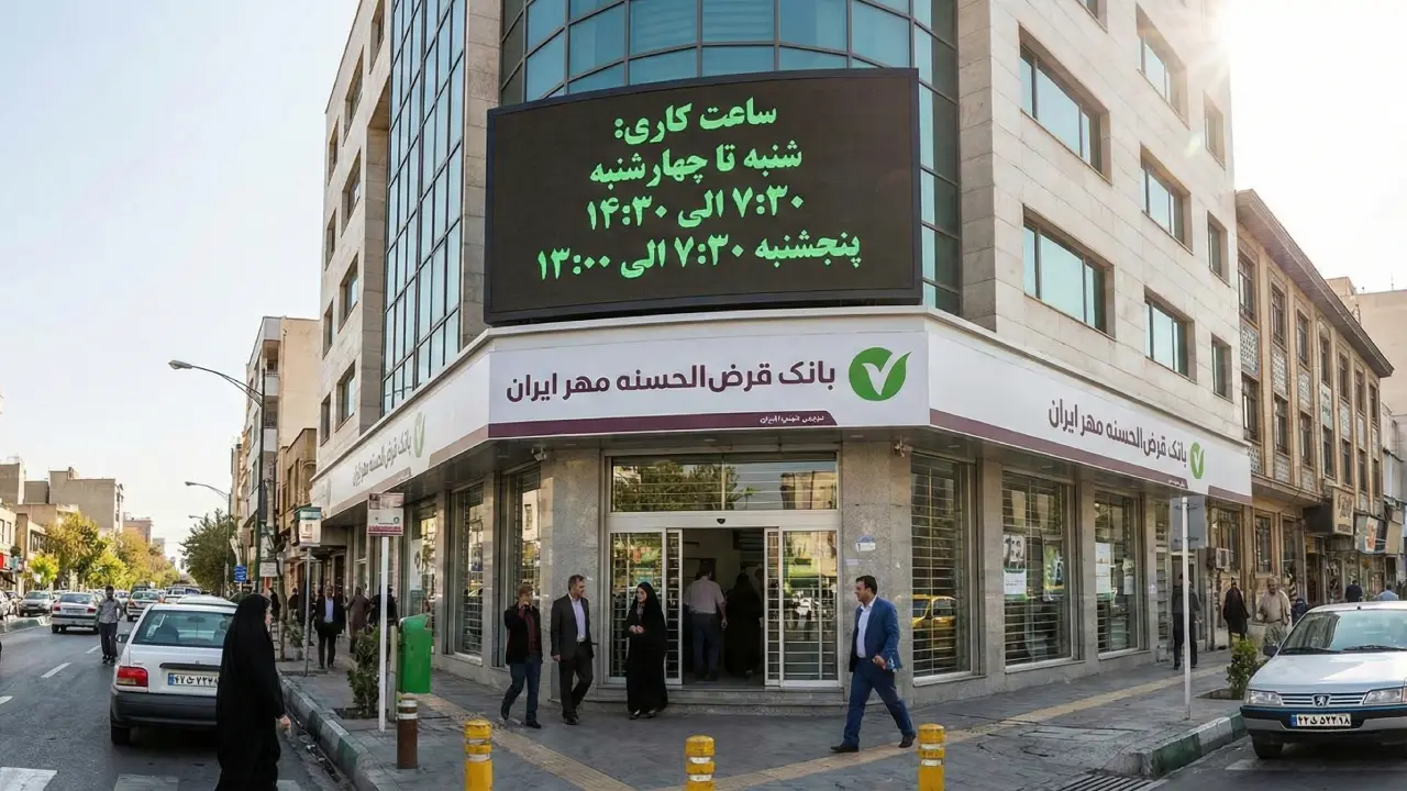 ساعت کاری بانک مهر ایران 1404