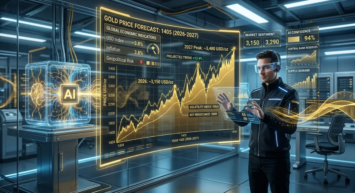 پیش بینی قیمت طلا در سال ۱۴۰۵ هوش مصنوعی